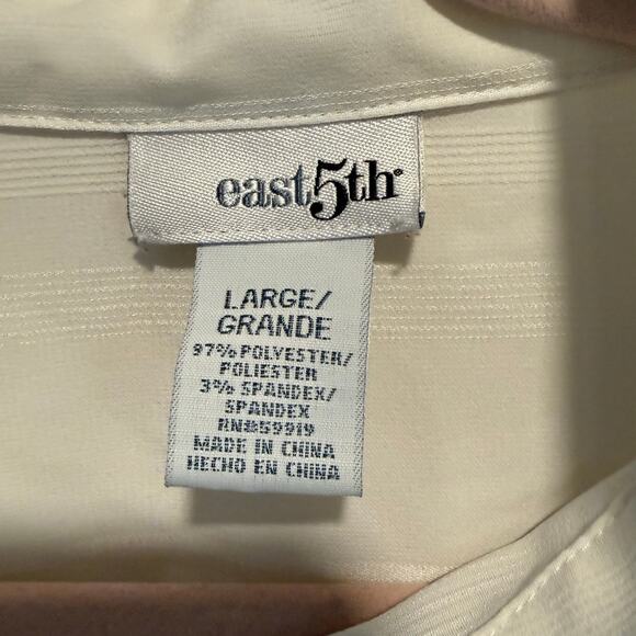 east 5th womens white button down size large - Picture 3 of 10